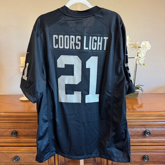 Nike NFL On Field Las Vegas Raiders Jersey #21 Coors Light Black Size L NWOT - Picture 5 of 5